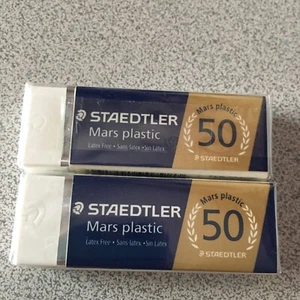 Mars 526-50 Small Plastic Eraser TWO (2) New - Picture 1 of 3