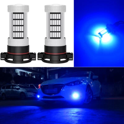 2 Piezas Ultra Azul 5202 5201 Lámpara Antiniebla Luces de circulación diurna 92-SMD Bombillas LED Foto 1 de 4
