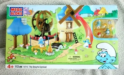 VHTF THE SMURFS CARNIVAL, MEGA BLOKS 10713 (113 PCS!). BRAND NEW OLD STOCK! - Image 1 of 3