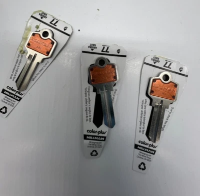 (QTY 3) Hillman Traditional Single Sided Blank Key #77 Cassette G - Image 1 of 4