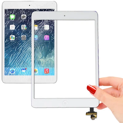 FABRIQUÉ POUR APPLE FOXCONN Vitre Ecran Tactile iPad MINI 2 Blanc Assemblée Bouton HOME IC Adhésif Prémontés
