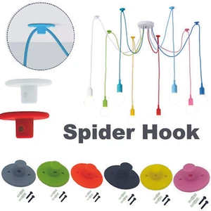 Industria Retro Silicona Gancho Araña Lámpara Techo Araña Accesorios - Imagen 1 de 32
