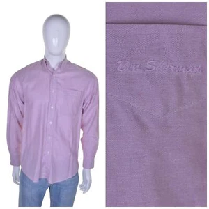 Camicia Oxford Button Down Vtg Ben Sherman M 15.5 Rosa Skinhead Mod - Picture 1 of 9