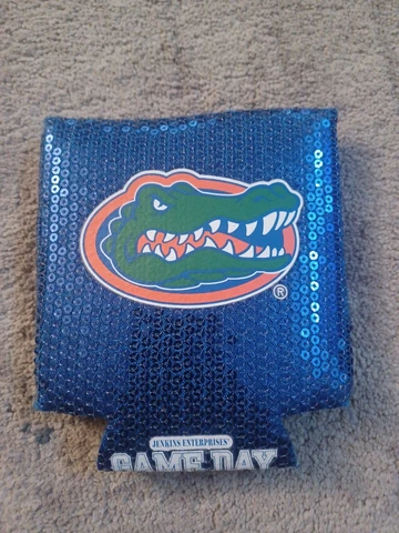 NCAA Florida Gators Blue Sequin can holder Cooler Cover