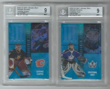 2 Hockey Rookie Card Lot 02-03 BAP Ultimate Levente Szuper & Christobal Huet BGS