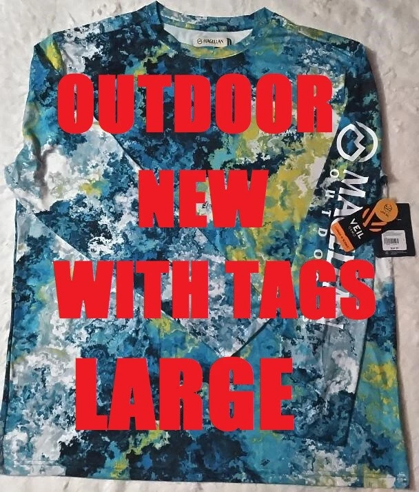 Camisa de pesca profesional Magellan para exteriores y exteriores manga larga UPF 50 L XL Foto 1 de 1