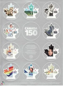 Canada SHEET #2999 - CANADA 150 (2017)  x P (85¢) X 10 - Picture 1 of 1