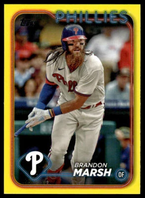 2024 Topps Brandon Marsh #71 Yellow Parallel Philadelphia Phillies - Image 1 of 2