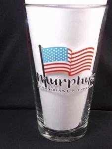 Murphy's Restaurant & Lounge pint beer glass American Flag Budweiser - Picture 1 of 2