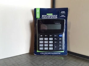 Mini Desktop Calculator 12 Digit Display Pen+GEAR NEW!!!   B-1-28 - Picture 1 of 2