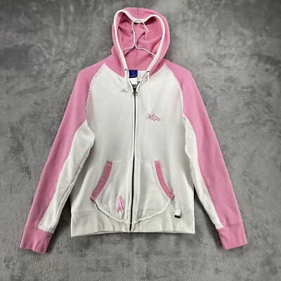 Suéter con Capucha Denver Broncos Para Mujer Mediano Blanco Rosa Cáncer de Mama Reebok������ Foto 1 de 4