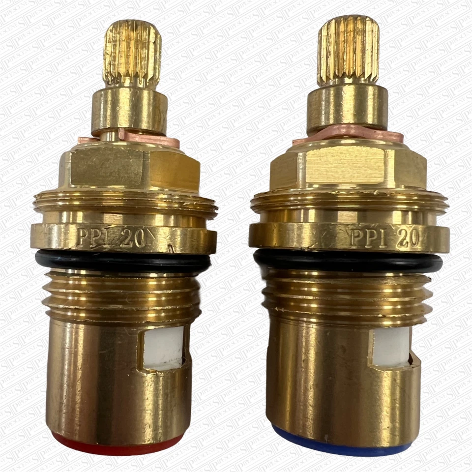 PRIMAFLOW PPI 20 1/2" Thread Ceramic Disc Tap Cartridge Valves A2 - 20 Spline x 7.5mm