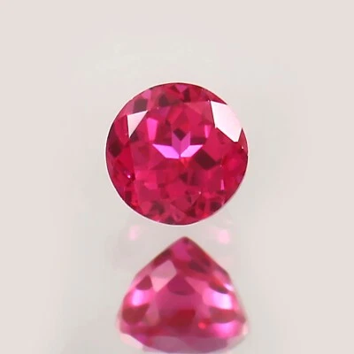 7mm Round Pigeon Red Mozambique Ruby Loose Gemstone 3.10cts for Jewelry Making - Image 1 of 4
