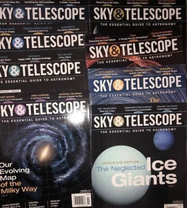 SKY & TELESCOPE 2019 8 Issues MAGAZINE Jan Feb Mar Apr May July Nov Dec - Picture 1 of 6