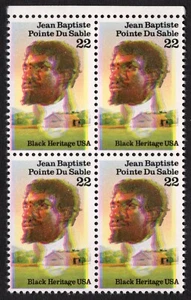 US # 2249 *MINT OG NH { DRAMATIC COLOR SHIFT ERROR VAR BLOCK } 22c JEAN BAPTISTE - Picture 1 of 6