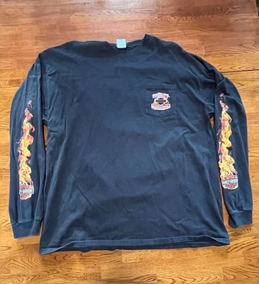 VTG 2004 Harley Davidson Flames Mile High HD Denver, CO Graphic Shirt USA 2XL - Image 1 of 4