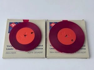 2x AGFA Leader Tape Red / Cinta de avance roja - Imagen 1 de 7