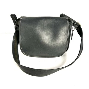 Borsa a tracolla classica vintage New York anni 70 "The Original Coach Bag" nera 9170 USA - Foto 1 di 19