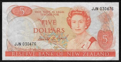 New Zealand 1989-92 5 Dollars P 171c Fine - Image 1 of 2
