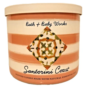 SANTORINI COAST CANDLE 3 WICK 14.5 OZ BATH BODY WORKS WHITE BARN ( COCONUT ) - Picture 1 of 2