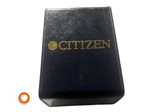 Estuche de reloj Citizen original años 70 caja de reloj caja de plástico azul Japón - Imagen 1 de 3