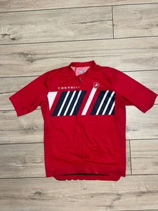 Men Castelli Hors Categorie Cycling Bike Racing Jersey Red XL Full Zip - Picture 1 of 8