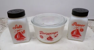 Mckee Kitchen S&P Shakers-Drippings Grease Jar-Lid Anchor-Sailboats-Ships Wheel - Bild 1 von 16