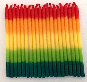 20 Spritz 4" x 1/4" Mini 4 Pollici CANDELE ARCOBALENO Torta di Compleanno, Hanukkah Menorah - Foto 1 di 1
