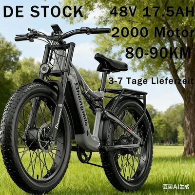 26 Zoll Shengmilo S600 Doppelmotor Elektrofahrrad 2OOOVV 17.5AH E-Mountain Bike