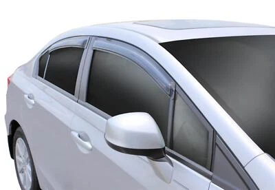 Auto Ventshade (AVS) VENTVISOR 4PC Fits 2013-2015 Honda Civic DX, 2012 Honda Civ Foto 1 de 3