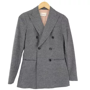Suistudio Blazer Jacket Women Luxury Cotton Alpaca Striped Hu5 Size 34 - Picture 1 of 11