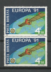 Roumanie EUROPA'91 l'Europe et l'espace 1991 Y&T N°3932 2 timbres neufs /T4691 - Foto 1 di 1