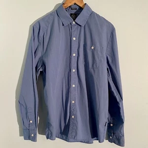 Volcom Men’s Medium Classic Fit Blue Long Sleeve Button-Up Casual Shirt - Picture 1 of 9