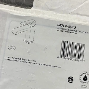 Delta 567LF-MPU Ara 1.2 GPM Single Hole Bathroom Faucet with Drain, Chrome - Picture 1 of 2