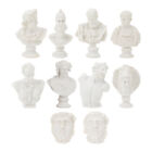 10 Pcs Tabletop Miniatures David Bust Greek Statue Plaster Ornament