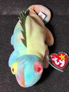 RARE 1997 "Iggy" Ty Beanie Baby (Style 4038); PVC Pellets; MWMT; TAG ERRORS! - Picture 1 of 11