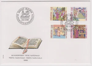 ENVELOPPES FDC 1ER JOUR SUISSE PRO PATRIA 1989 FETE NATIONALE - Picture 1 of 1