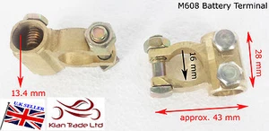 2 x 12V Batterieklemmen Verbinder Klemmen Auto Van Boot Caravan Wohnmobil -M608 - Bild 1 von 1