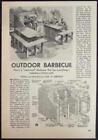 Brick Barbecue w/Oven 1951 How-To build PLANS BBQ Center
