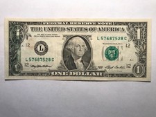 Circulated Us Paper Money Errors For Sale Ebay - 1993 1 federal reserve note error offset print back to front