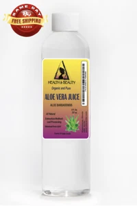 ALOE VERA JUICE ORGANIC WHOLE LEAF NATURAL MOISTURIZER RAW MATERIAL 8 OZ - Picture 1 of 12