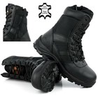 MENS SAFETY BOOTS ARMY MILITARY POLICE STEEL TOE CAP COMBAT WORK ZIP SHOES SIZE