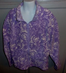 Eddie Bauer purple fleece spiral  jacket girl sz M (10/12) - Picture 1 of 3