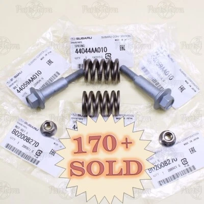 OEM Subaru Impreza WRX Forester Legacy Exhaust Center Pipe Bolt Spring Nut SET - Image 1 of 4