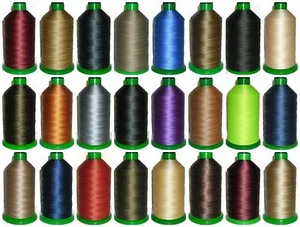 STRONG BONDED NYLON THREAD 20'S, 1500MTRS, SOMABOND THREADS, ASSORTED COLOURS - Picture 1 of 59