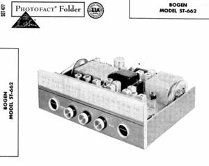 BOGEN ST-662 Schematic Diagram Service Manual Schematic Technique - Picture 1 of 1