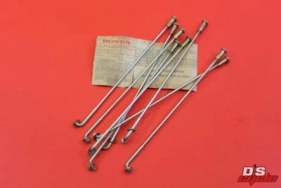 JUEGO DE RADIOS RUEDA DELANTERA HONDA XL250 XL350 MR250 QYT 8 PIEZAS # 44606-356-000 NUEVO DE STOCK Foto 1 de 3