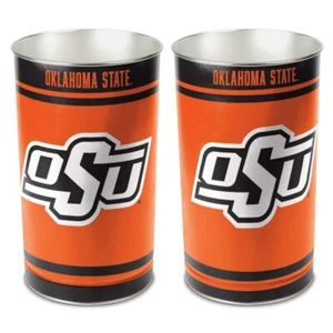 NCAA Oklahoma State Cowboys College 15" Metal Wastebasket Trashcan - Picture 1 of 1