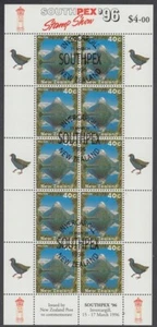 NEW ZEALAND USED SOUTHPEX ’96 STAMP SHOW MINI SHEET (ID:NZSH1313aU) - Picture 1 of 1