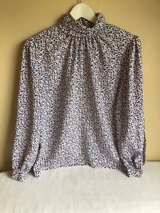 Vintage Impressions Of California Womens Long Sleeve Mock Turtleneck Blouse 12 - Picture 1 of 4